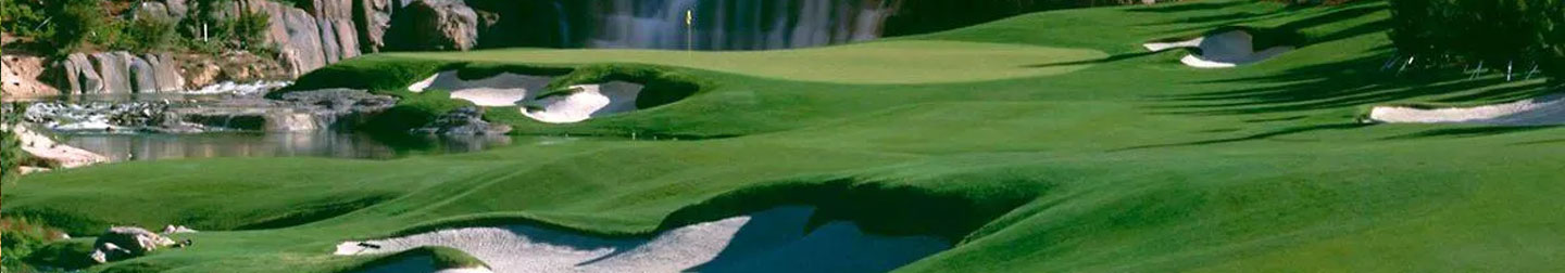 Arial view of Wynn Las Vegas Golf Course formerly the Desert Inn Golf course.